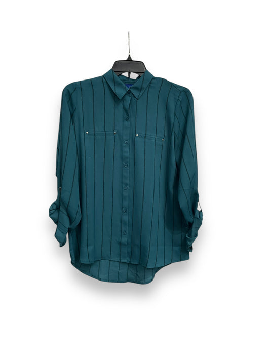 Blouse Long Sleeve By Apt 9 In Teal, Size: S