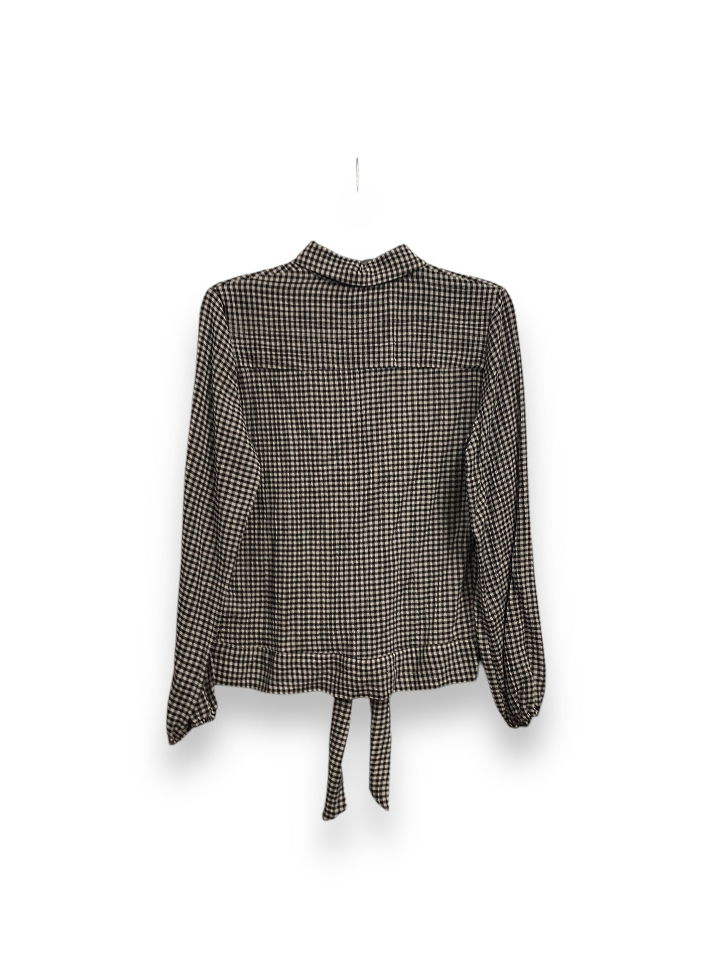 Top Long Sleeve By Lc Lauren Conrad In Plaid Pattern, Size: S