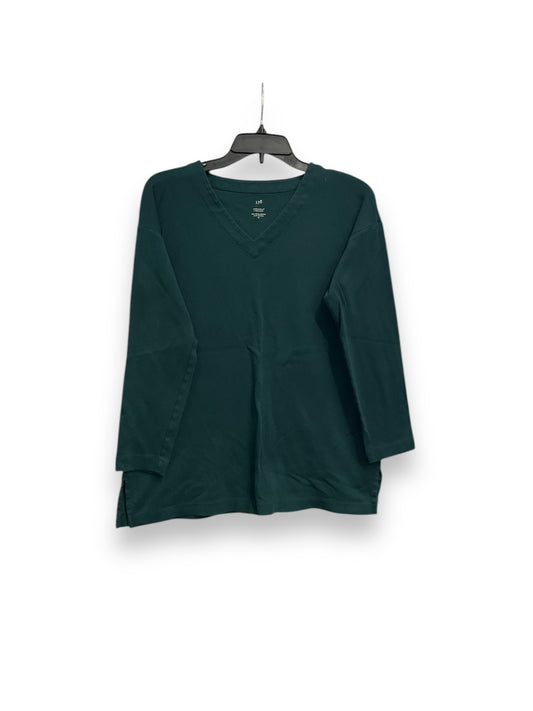 Top Long Sleeve Basic By J. Jill In Green, Size: Xs