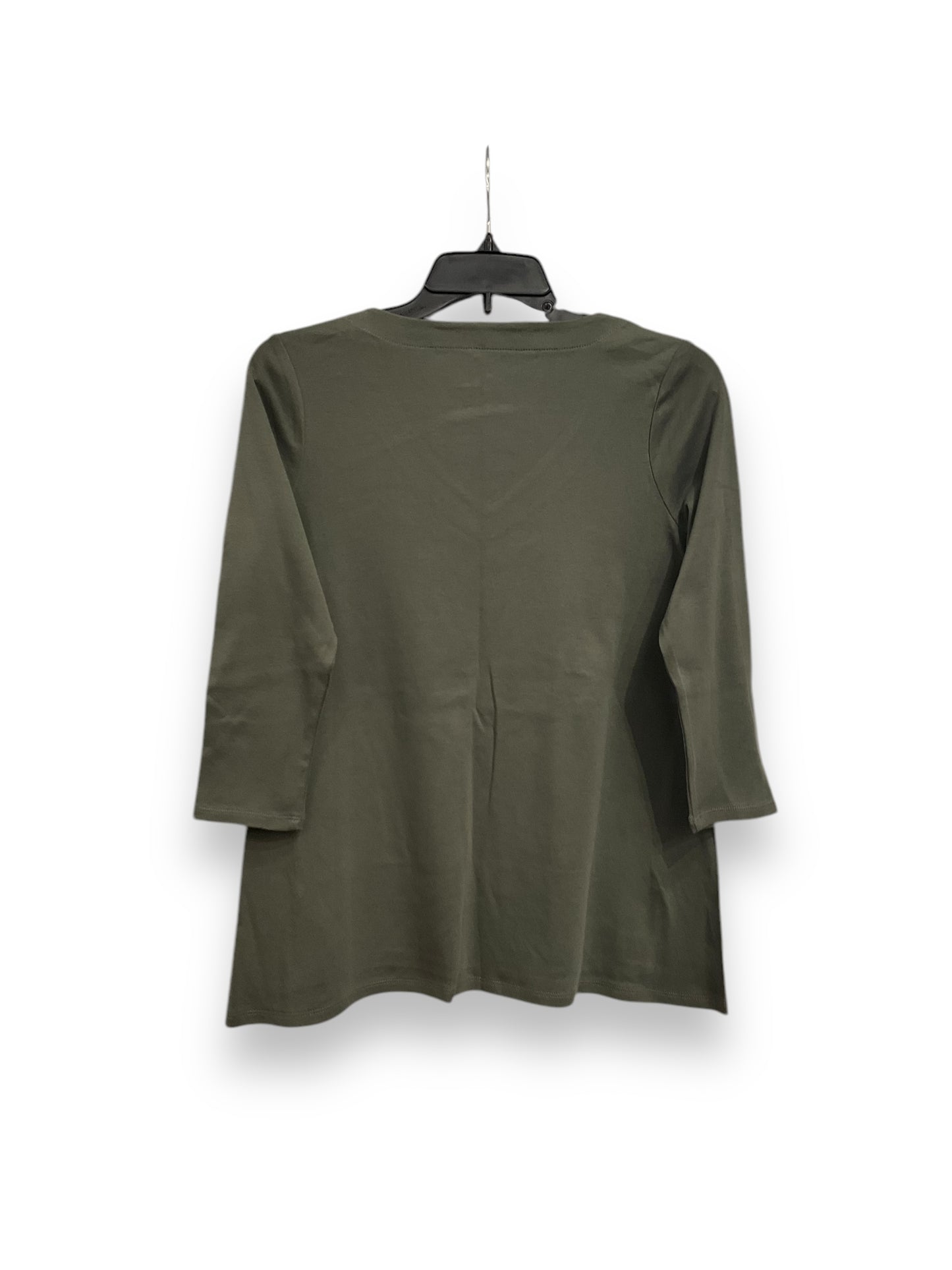 Top 3/4 Sleeve Basic By J. Jill In Green, Size: Xs