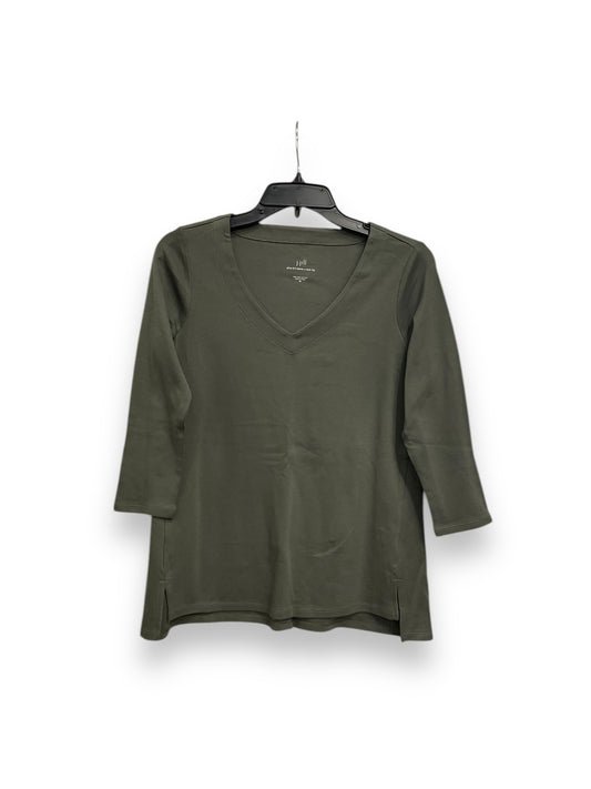 Top 3/4 Sleeve Basic By J. Jill In Green, Size: Xs