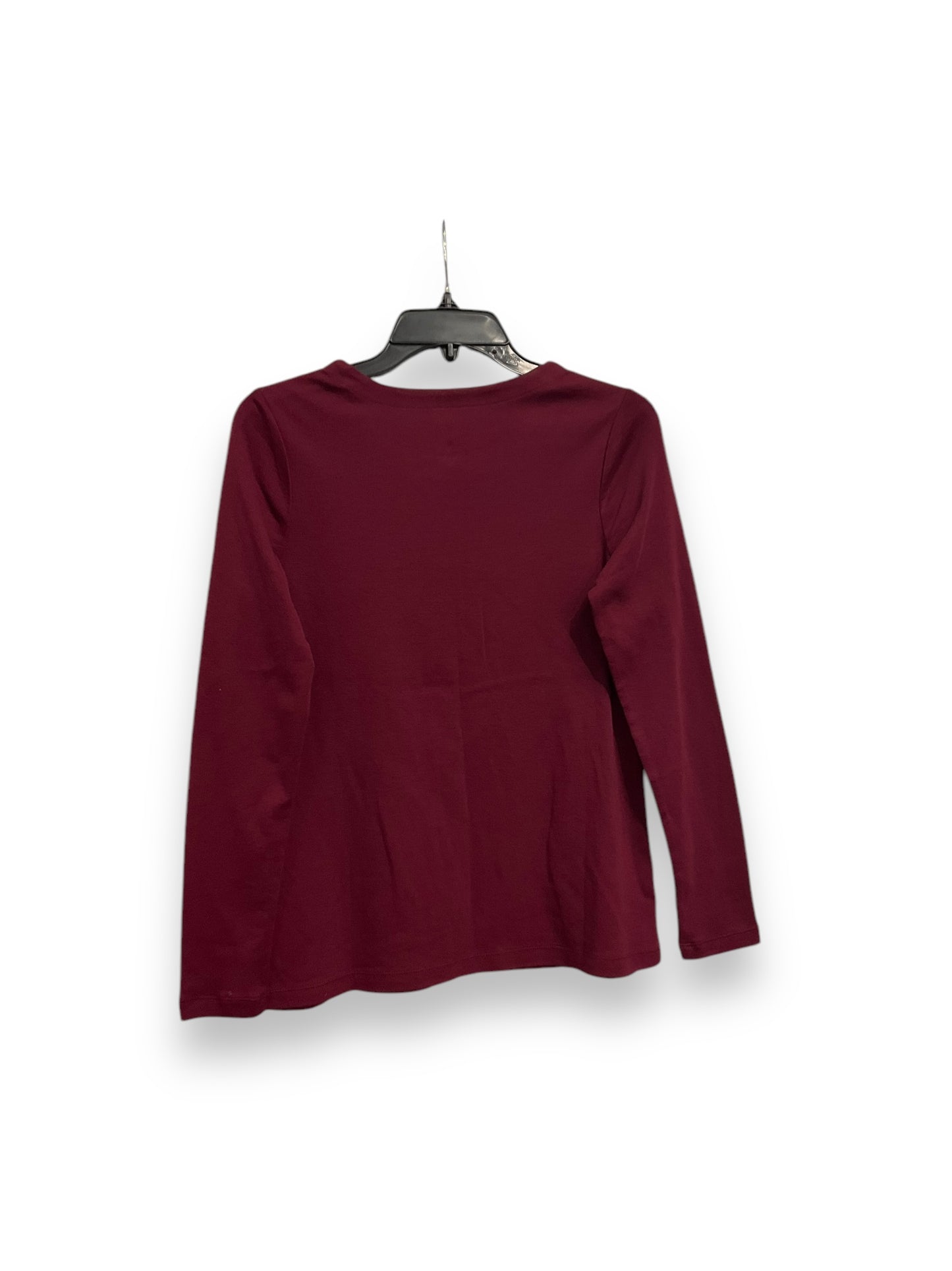 Top Long Sleeve Basic By J. Jill In Maroon, Size: Xs