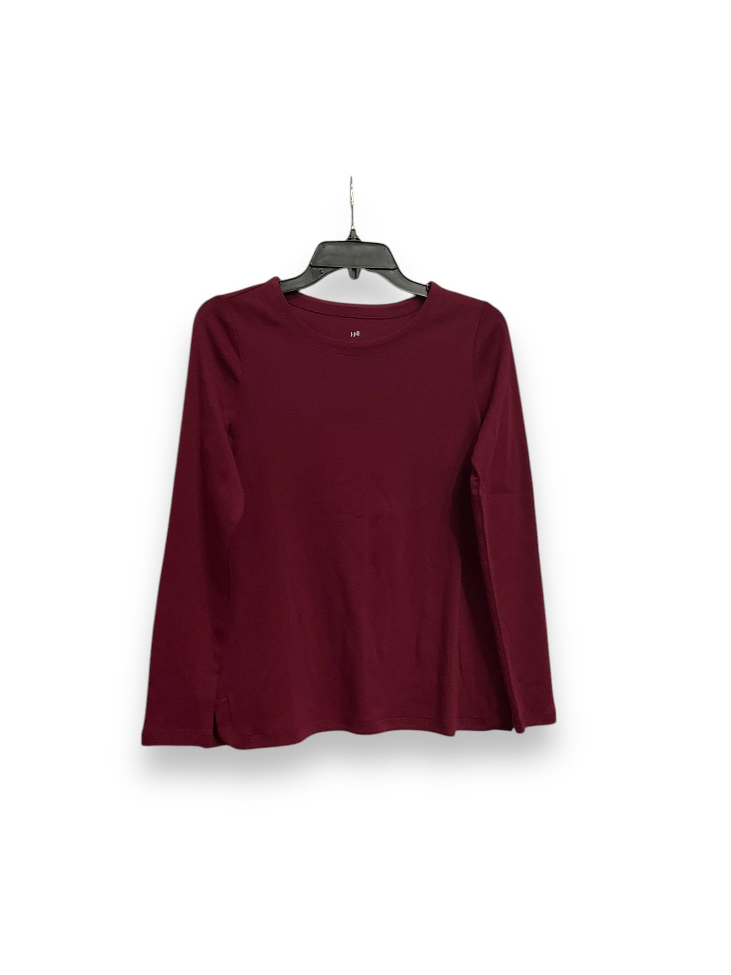 Top Long Sleeve Basic By J. Jill In Maroon, Size: Xs