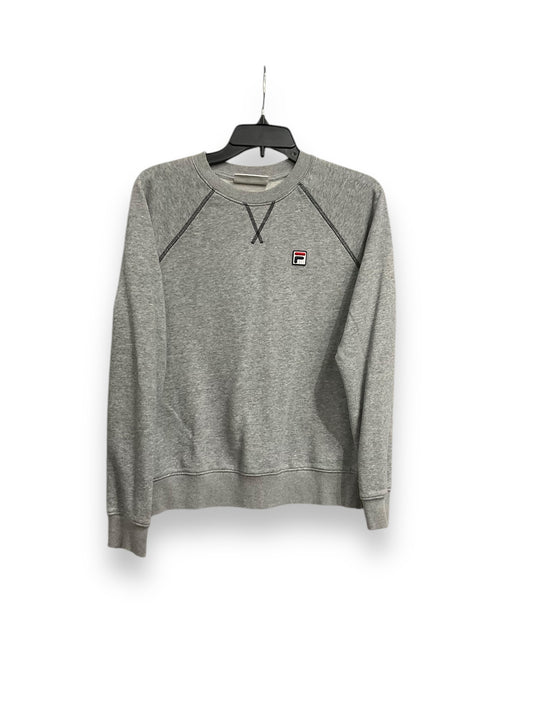 Sweatshirt Crewneck By Fila In Grey, Size: M