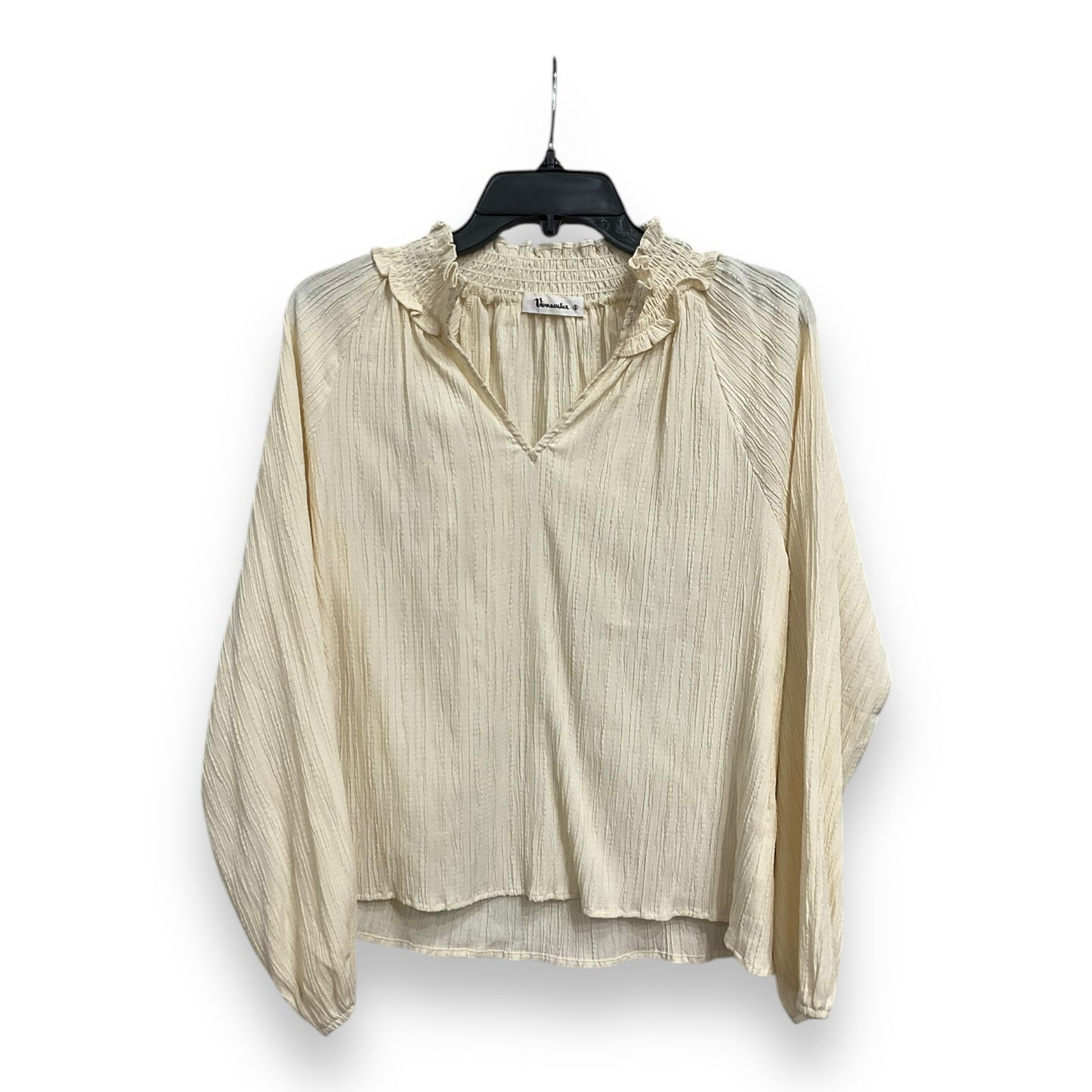 Blouse Long Sleeve By Cmc In Cream, Size: S