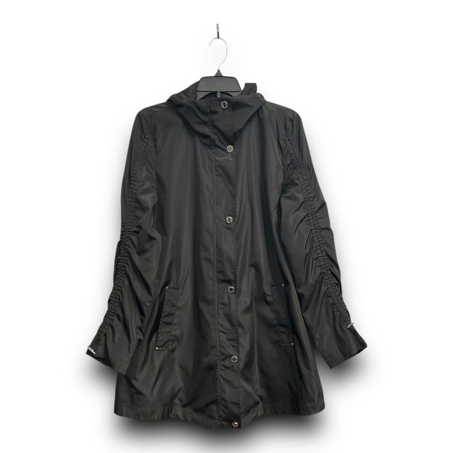 Jacket Windbreaker By Via Spiga In Black, Size: M