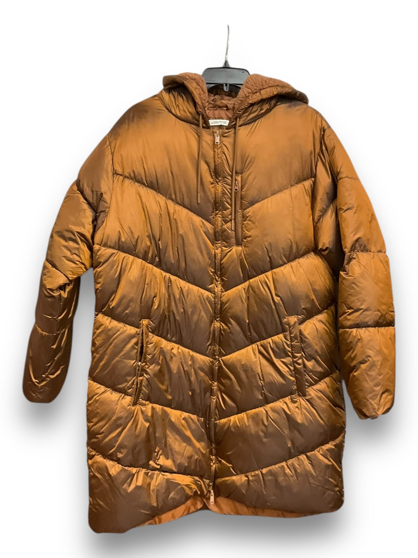 Coat Puffer & Quilted By A New Day In Brown, Size: Xxl