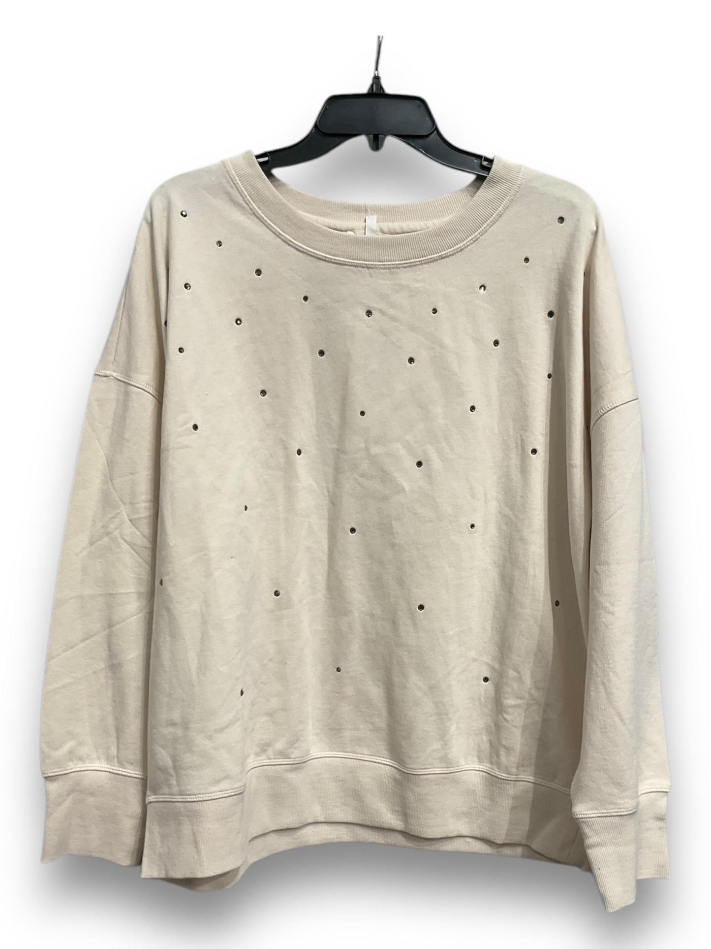 Sweatshirt Crewneck By Maurices In Cream, Size: Xxl