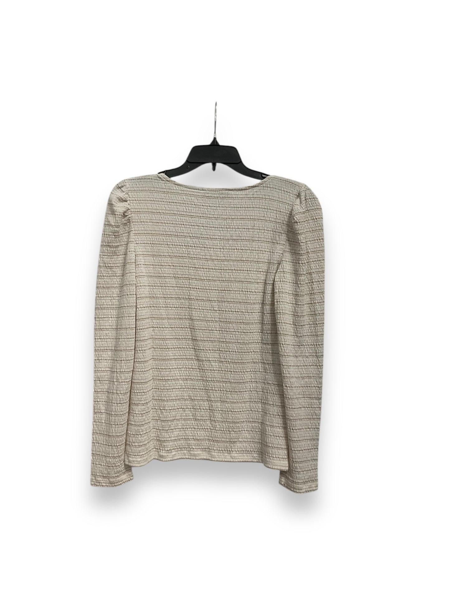 Top Long Sleeve By Loft In Striped Pattern, Size: M