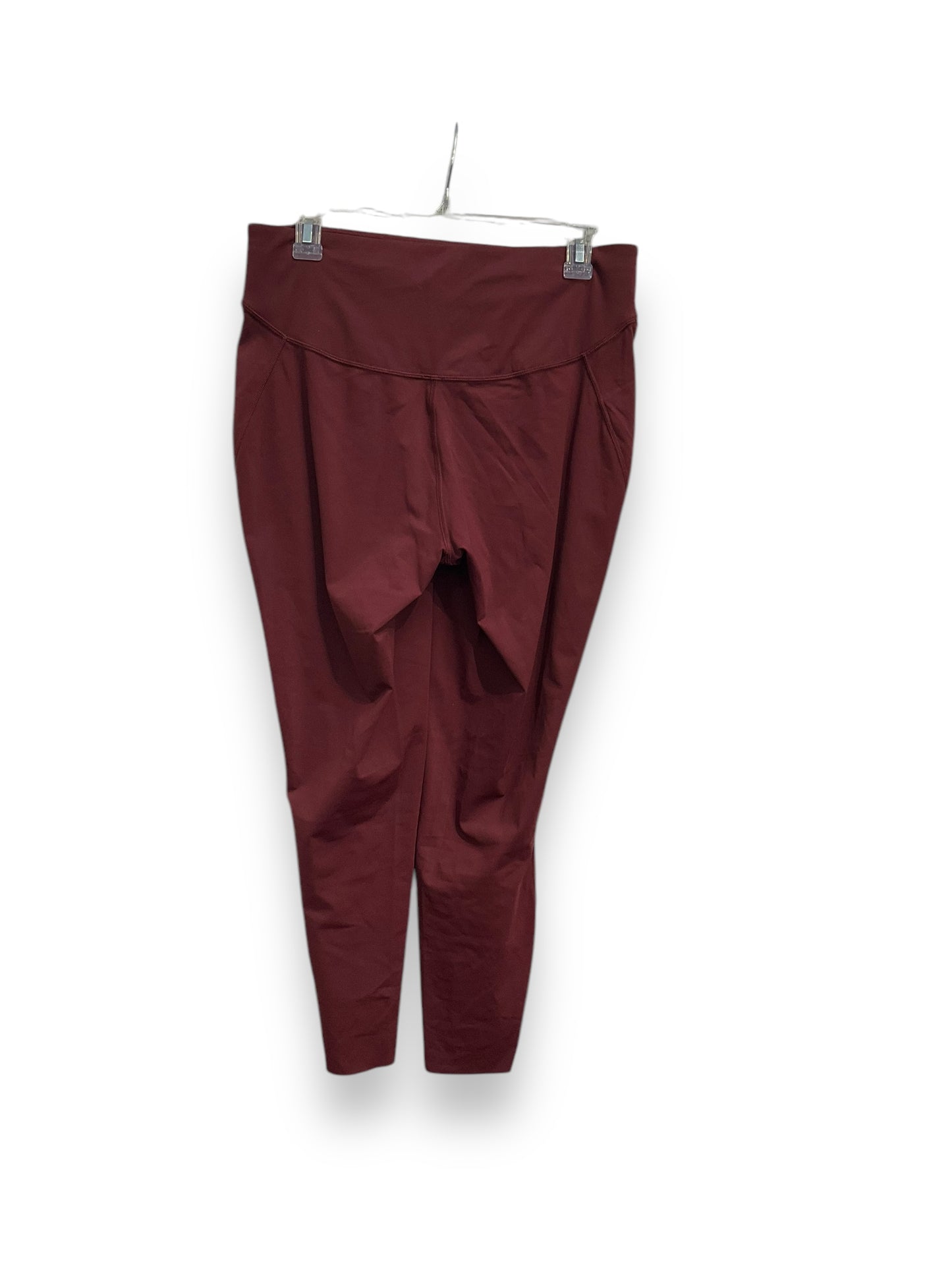 Athletic Leggings By Lululemon In Maroon, Size: 12