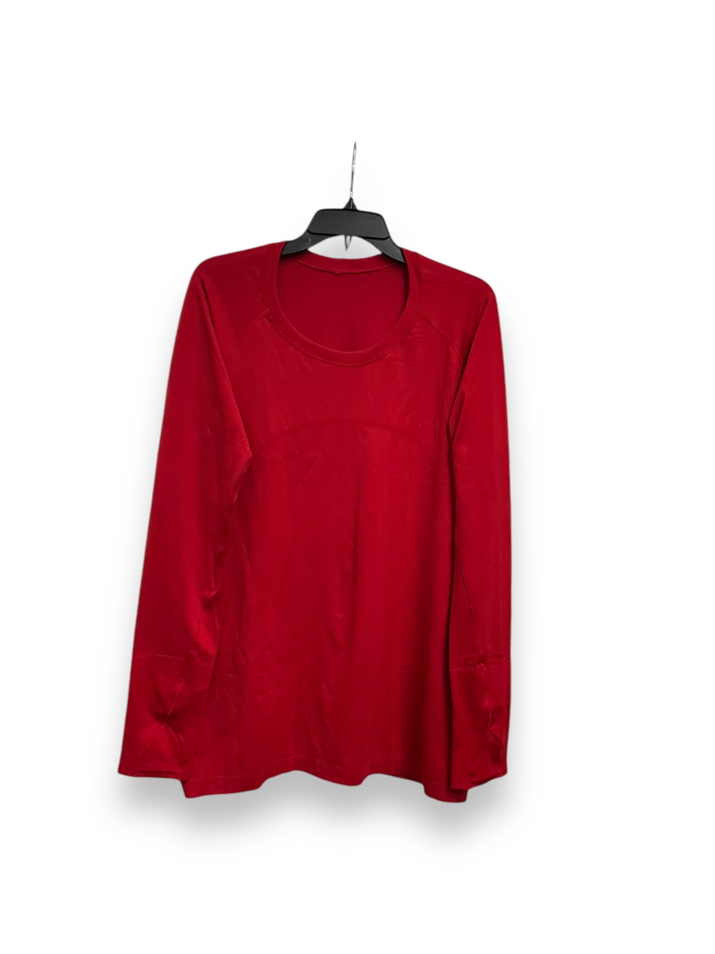 Athletic Top Long Sleeve Crewneck By Lululemon In Red, Size: 18