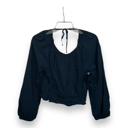 Top Long Sleeve By Madewell In Navy, Size: M