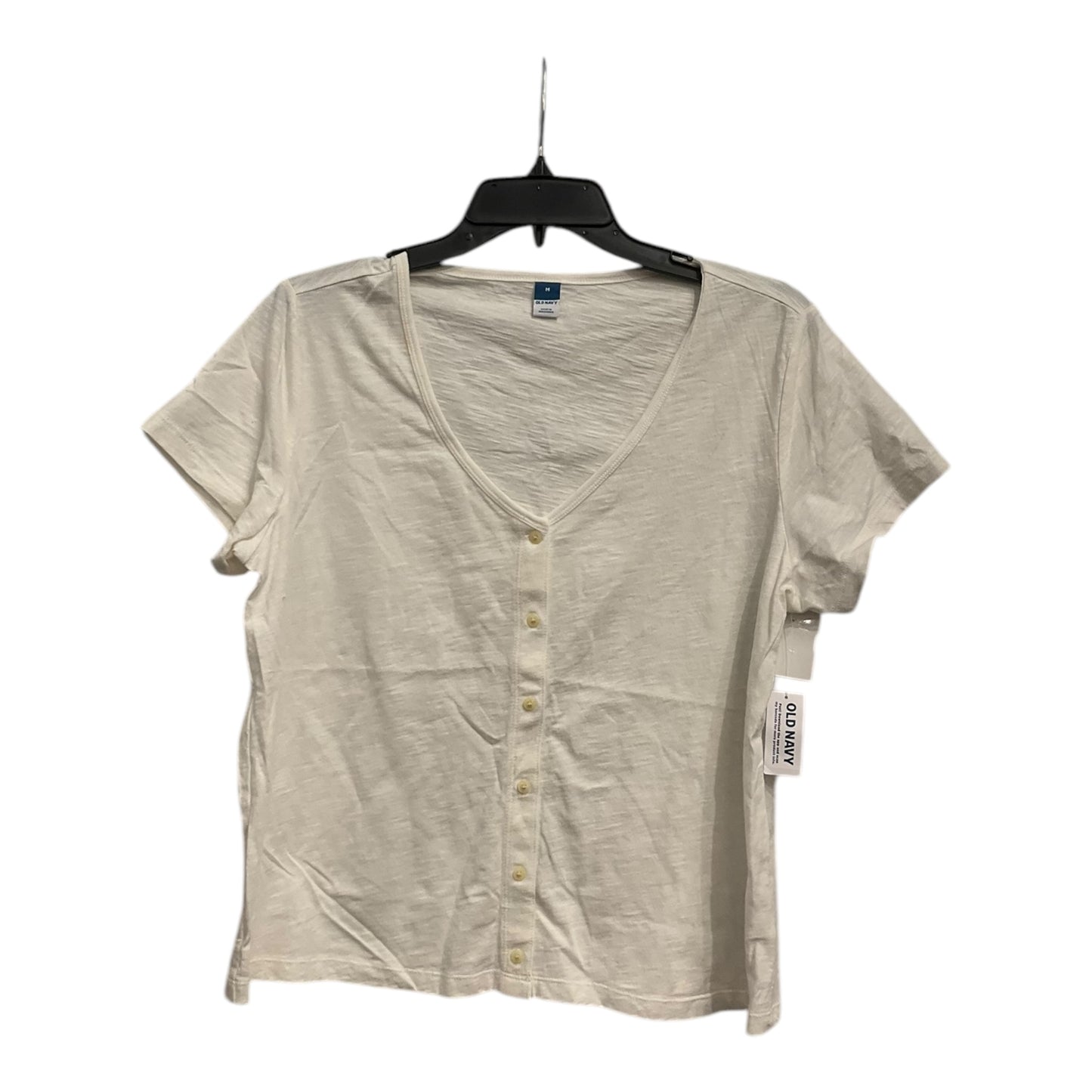 Top Short Sleeve Basic By Old Navy In White, Size: M