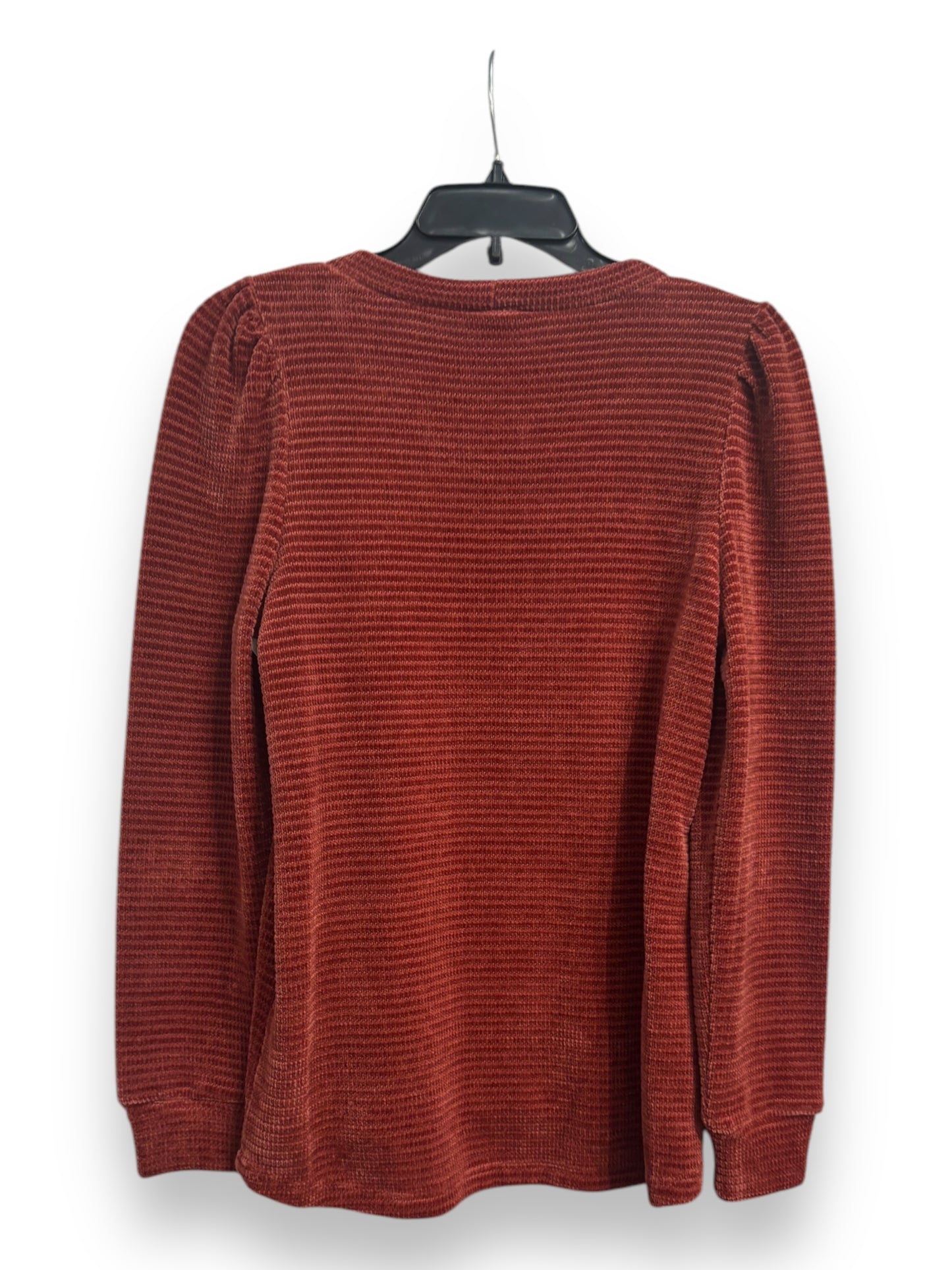 Top Long Sleeve By Chenault In Red, Size: S