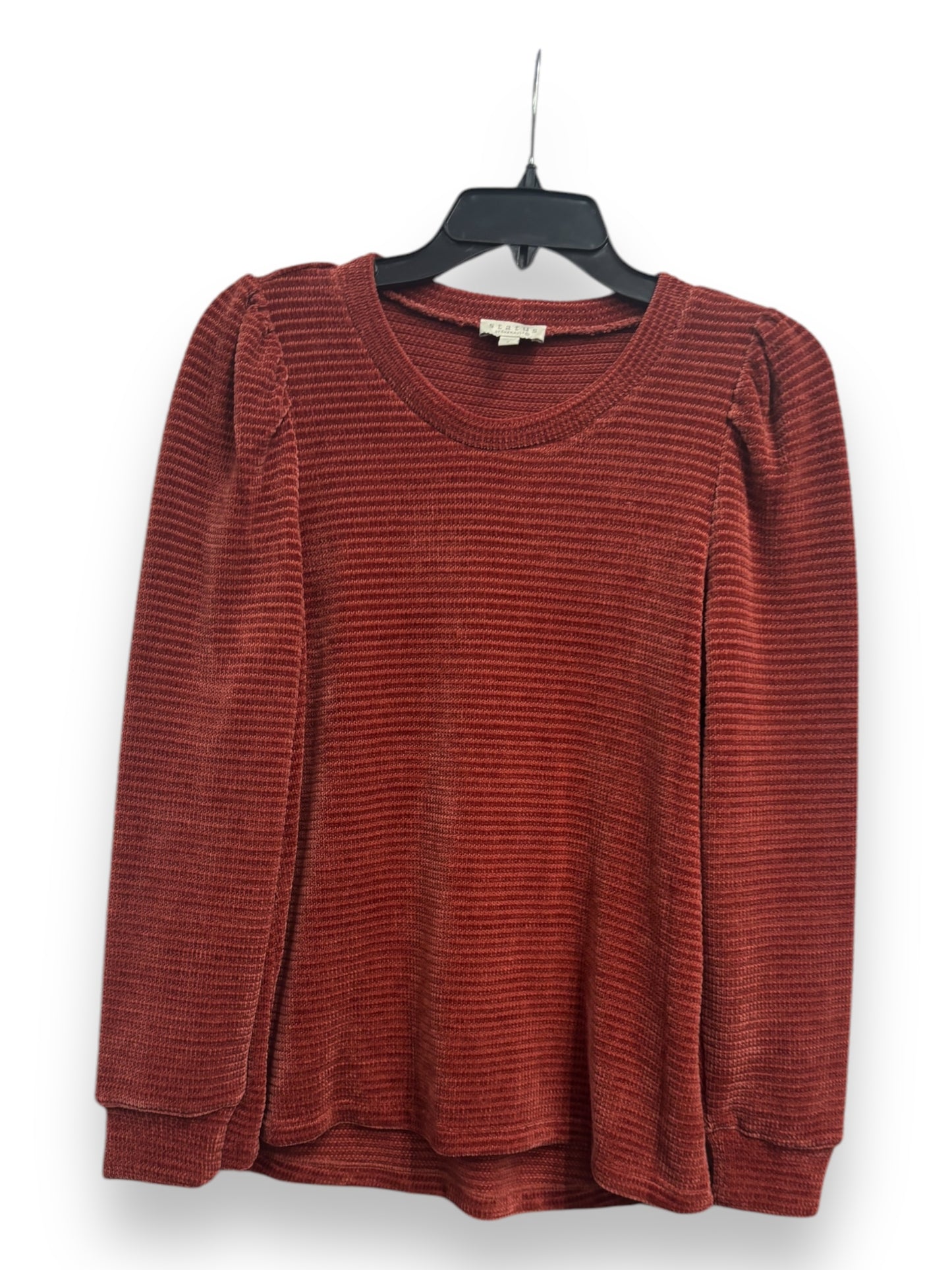 Top Long Sleeve By Chenault In Red, Size: S