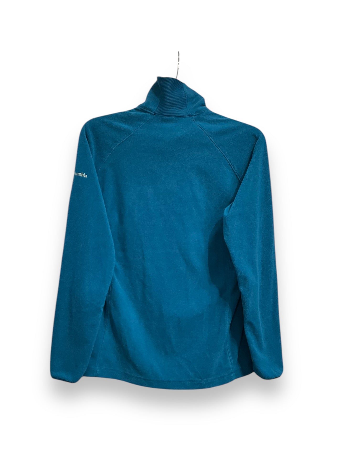 Athletic Top Long Sleeve Collar By Columbia In Blue, Size: M