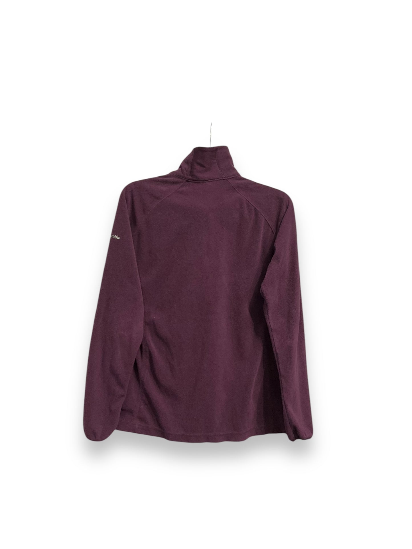 Athletic Top Long Sleeve Collar By Columbia In Purple, Size: L