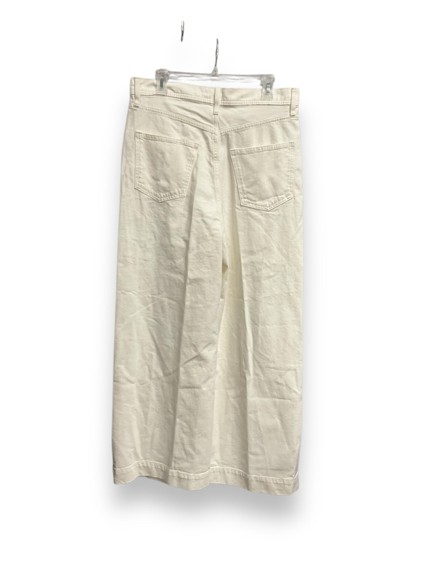 Jeans Wide Leg By Gap In White, Size: 12