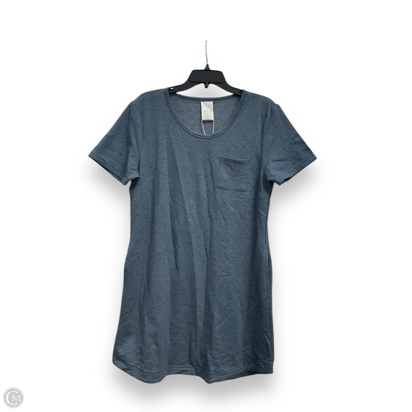 Tunic Short Sleeve By Serra In Blue, Size: L