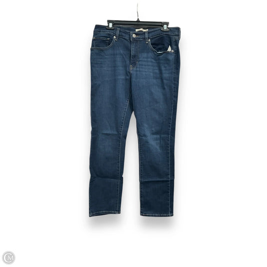 Jeans Straight By Levis In Blue Denim, Size: 12