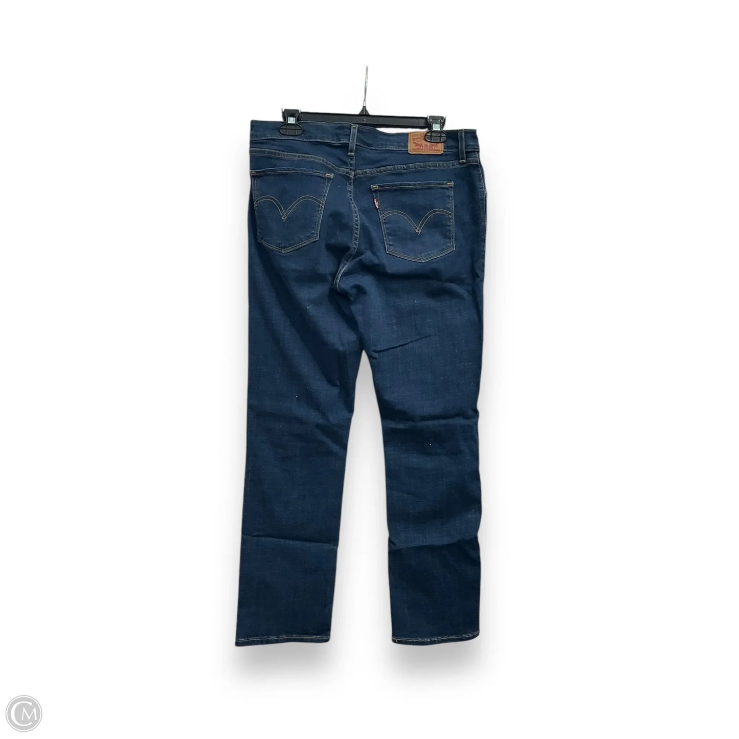 Jeans Straight By Levis In Blue Denim, Size: 12