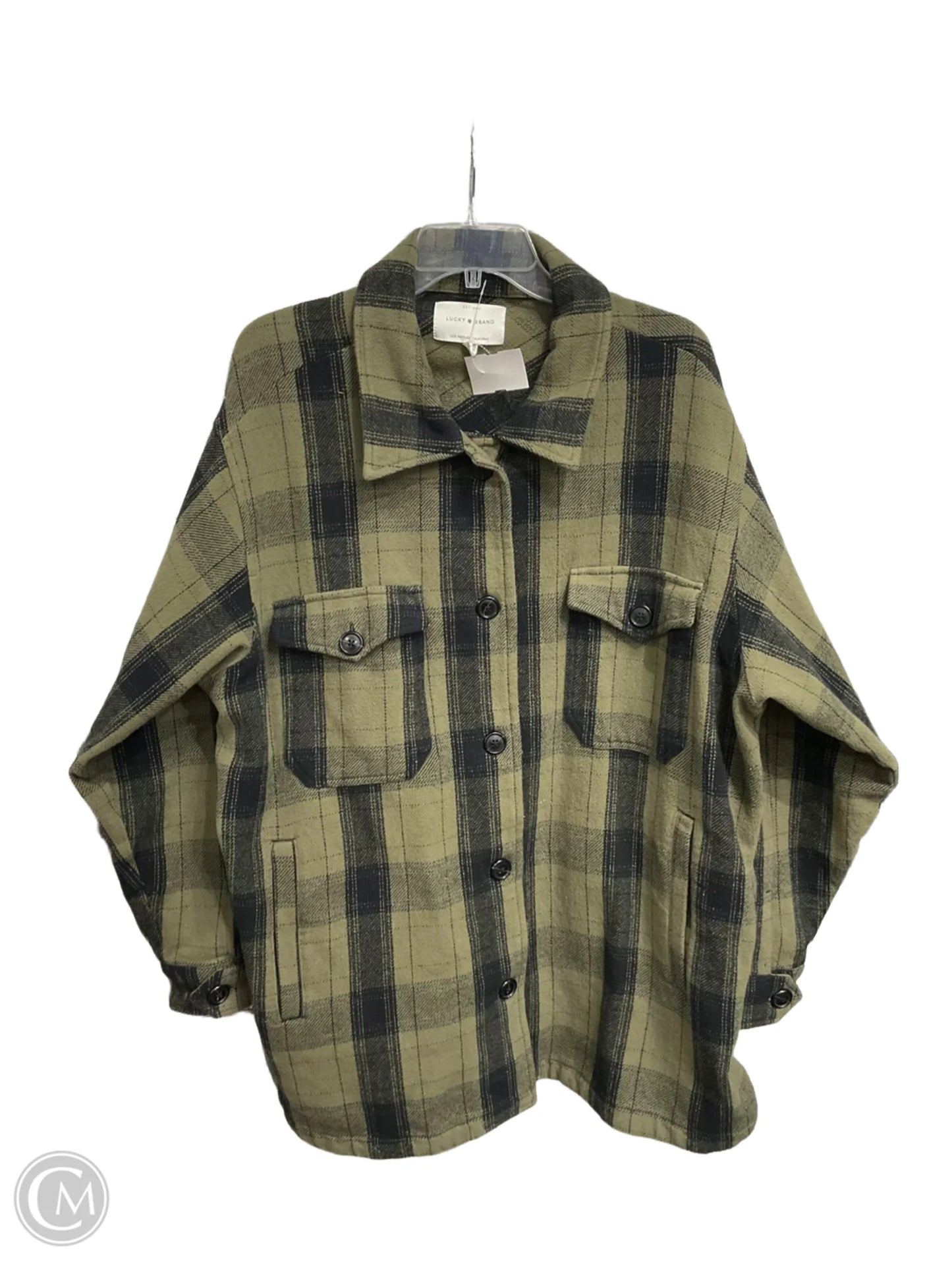 Jacket Shirt By Lucky Brand In Green, Size: Xl