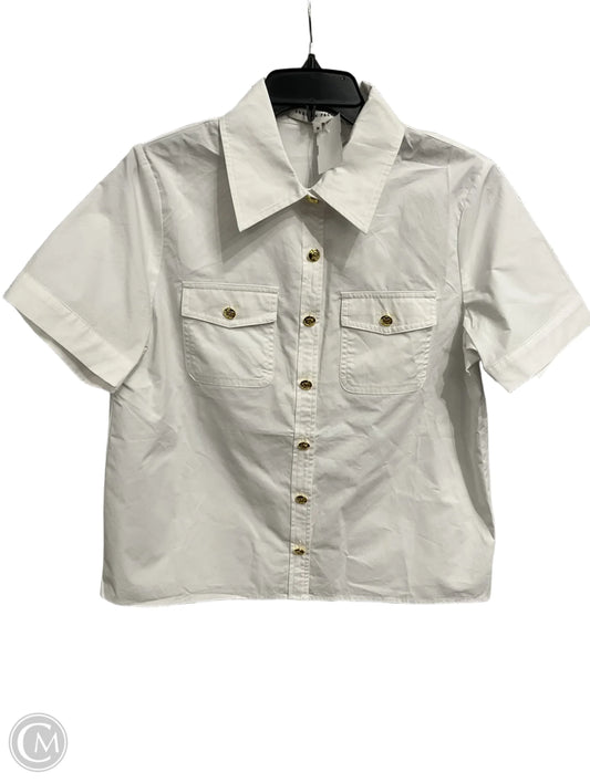 Blouse Short Sleeve By English Factory In White, Size: M