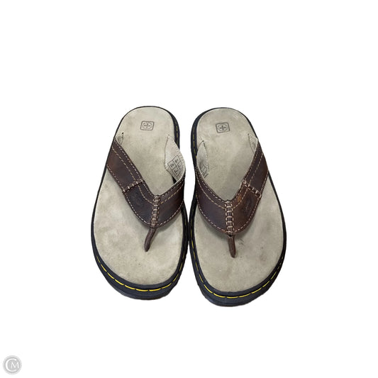 Sandals Flip Flops By Dr Martens In Brown, Size: 8