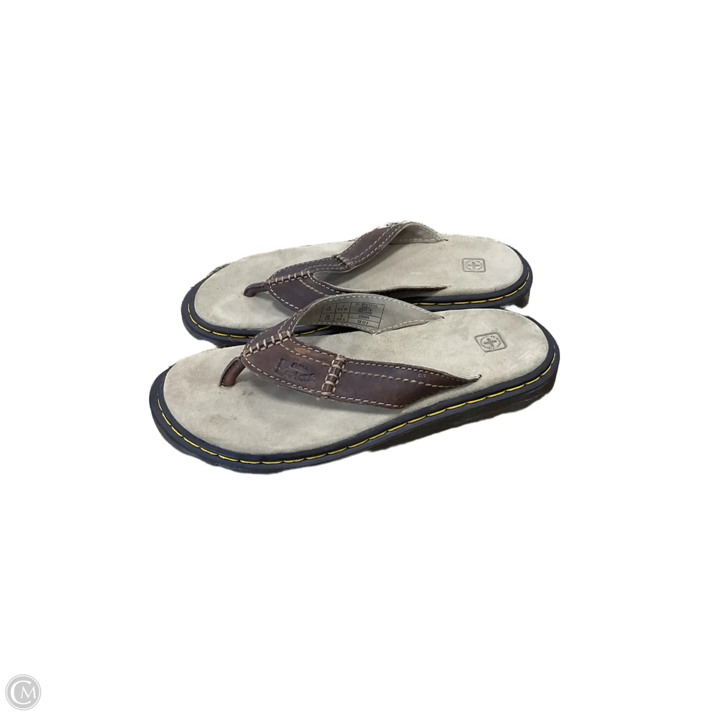 Sandals Flip Flops By Dr Martens In Brown, Size: 8