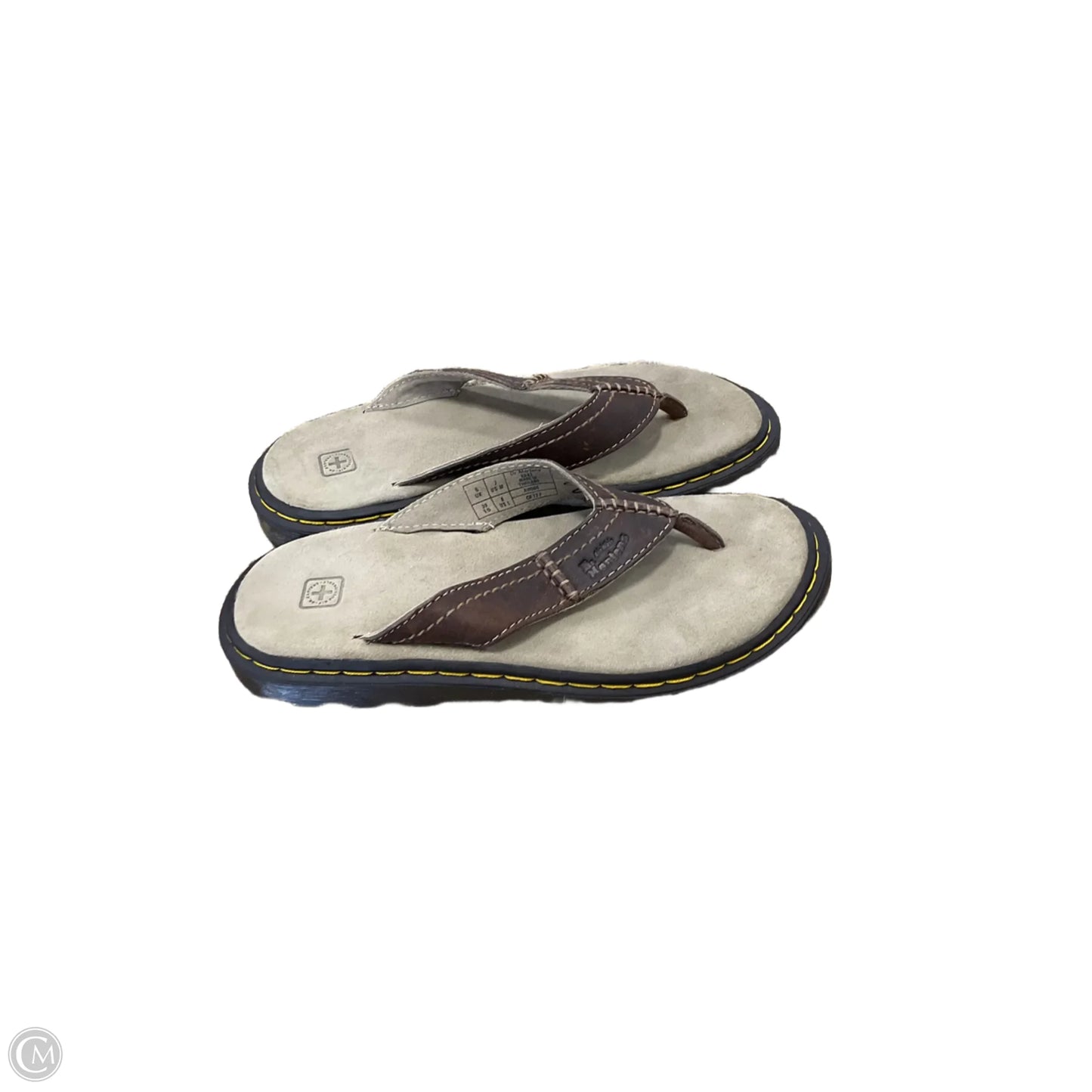 Sandals Flip Flops By Dr Martens In Brown, Size: 8