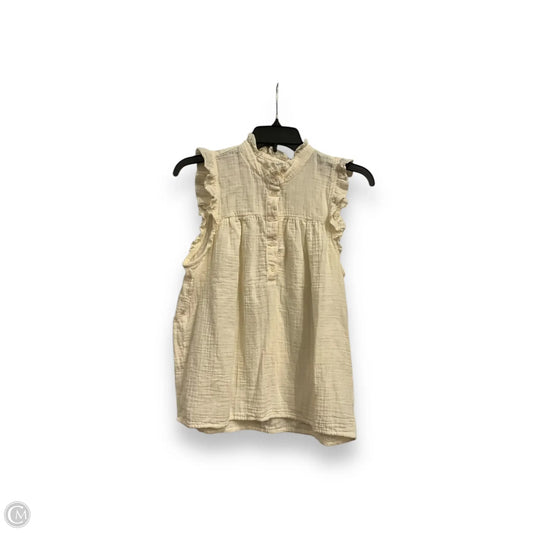 Top Sleeveless By J. Crew In Cream, Size: M