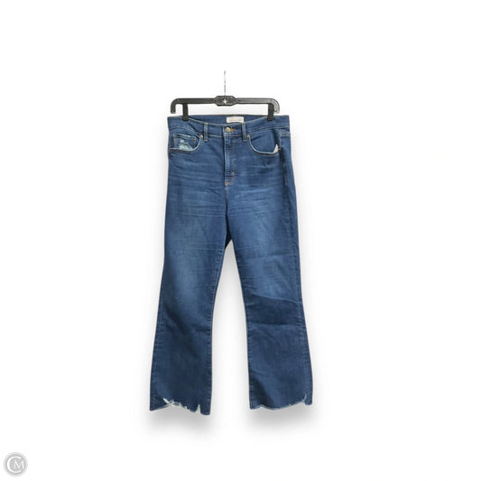 Jeans Cropped By Loft In Blue Denim, Size: 10