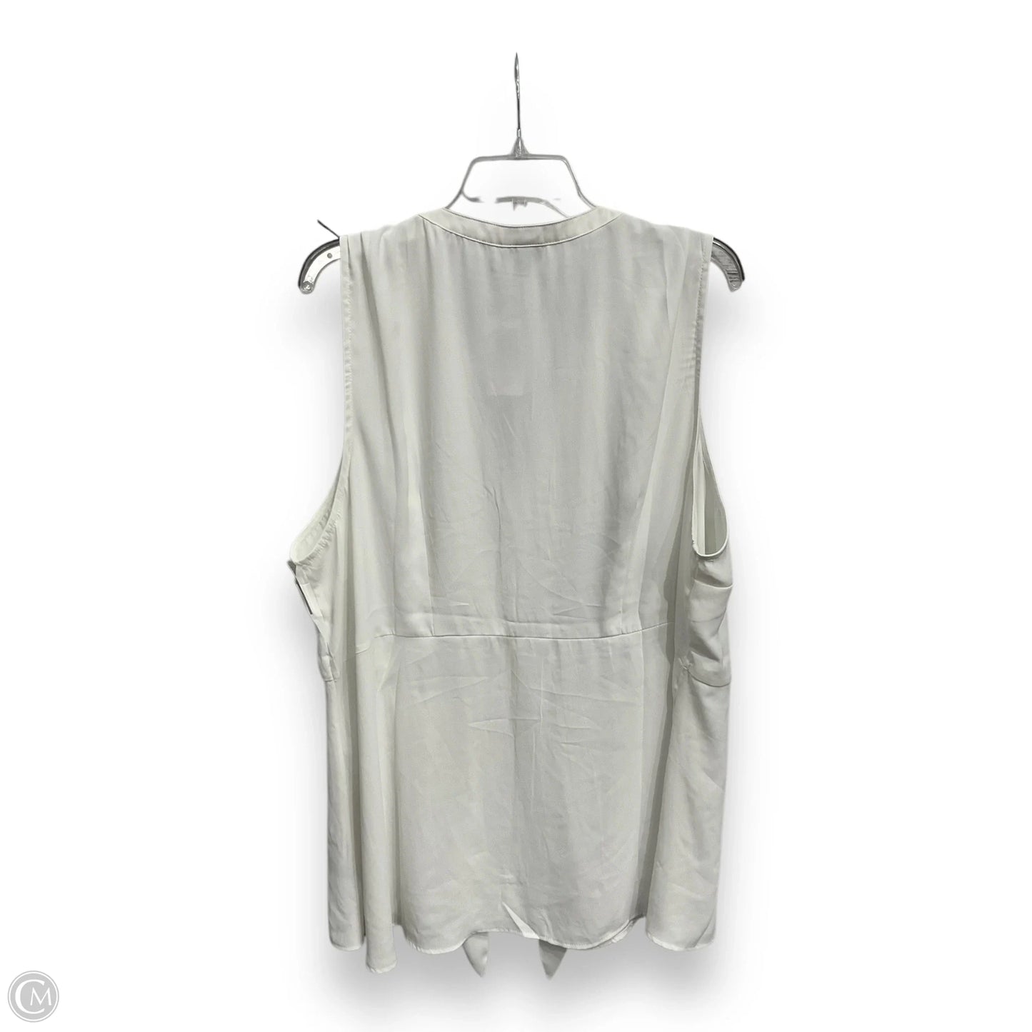 Blouse Sleeveless By Torrid In White, Size: 3x