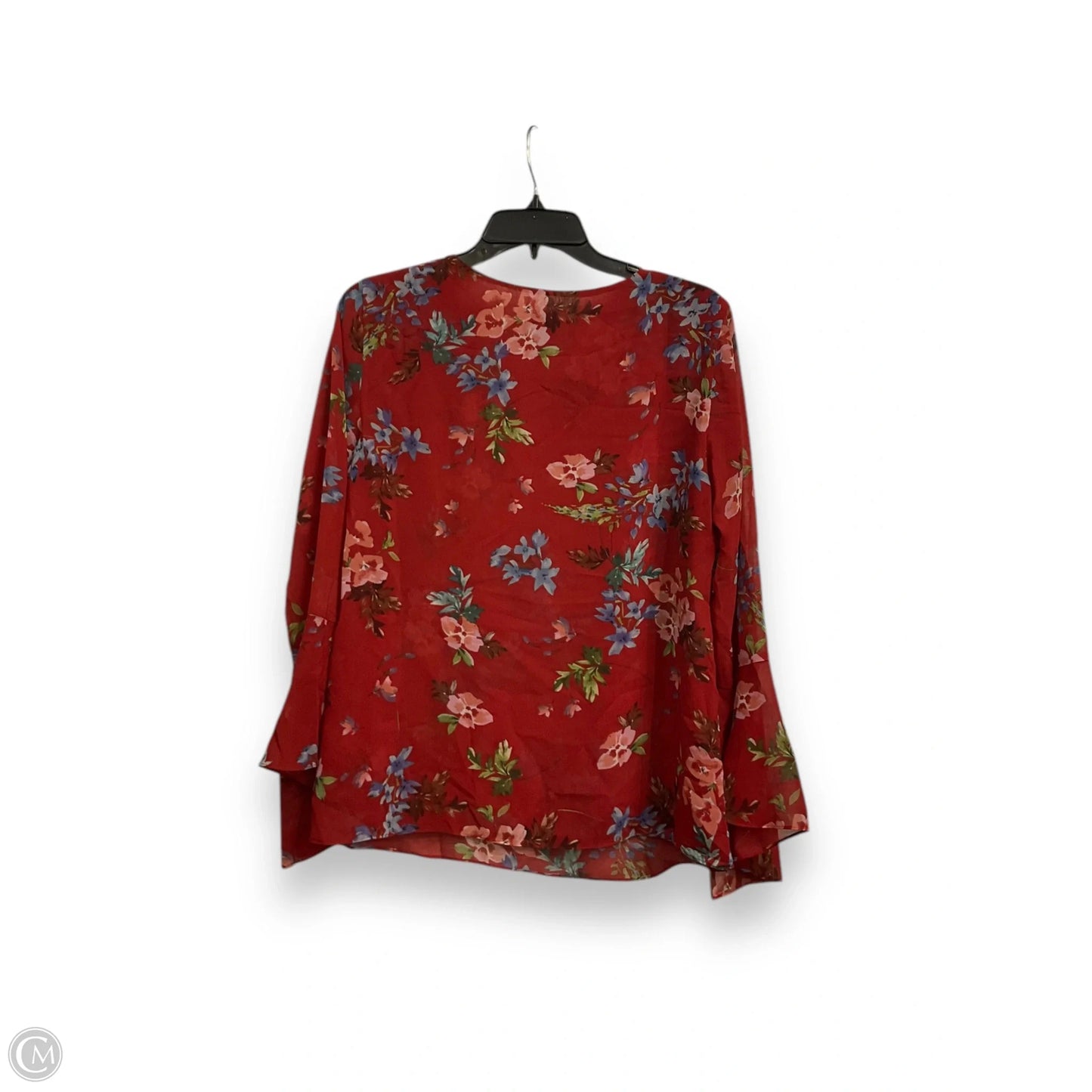 Blouse Long Sleeve By Cabi In Red, Size: S