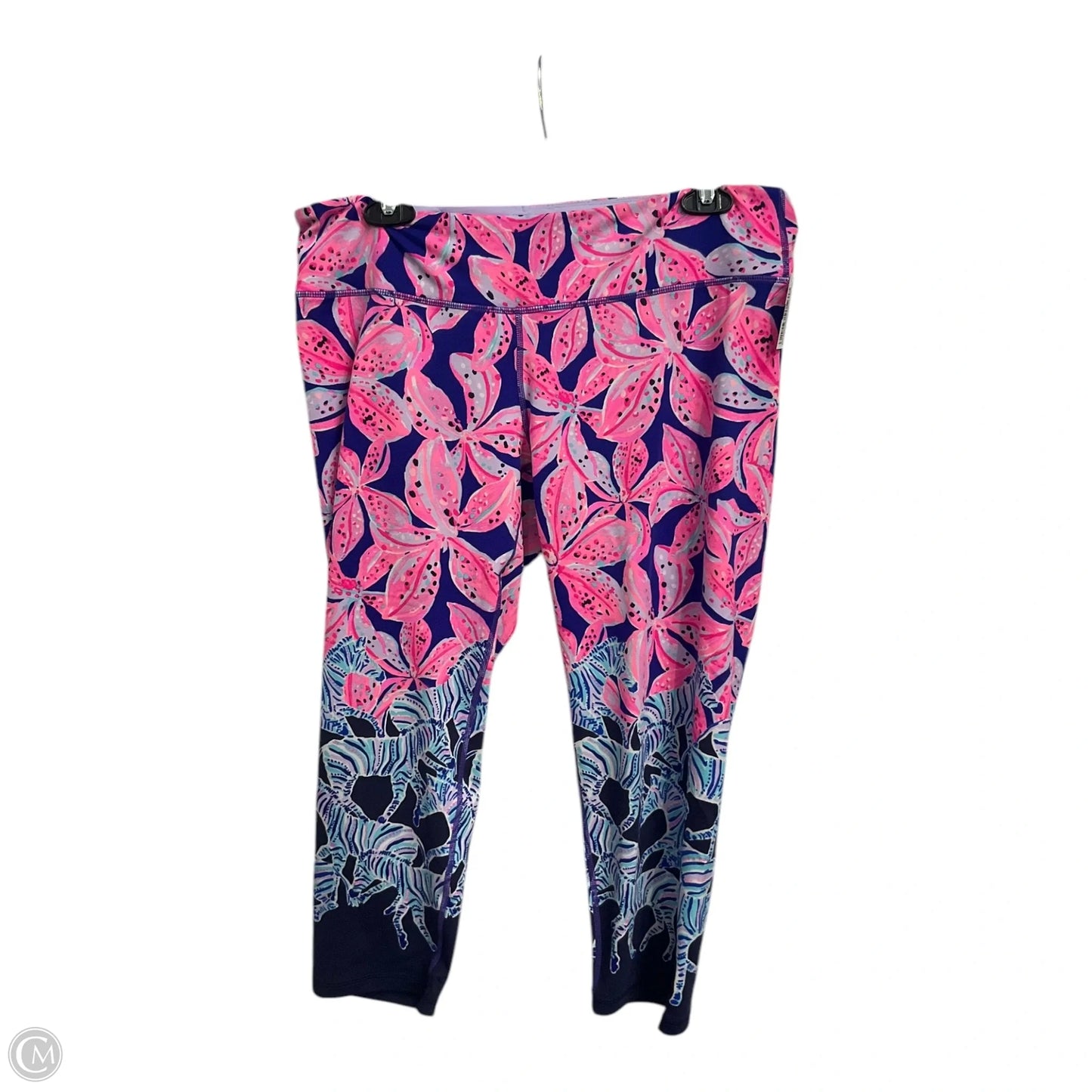 Capris Designer By Lilly Pulitzer In Pink & Purple, Size: Xl