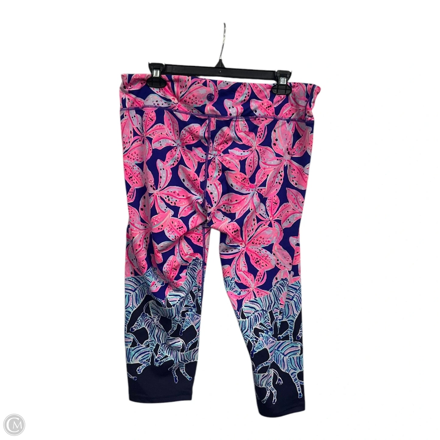 Capris Designer By Lilly Pulitzer In Pink & Purple, Size: Xl