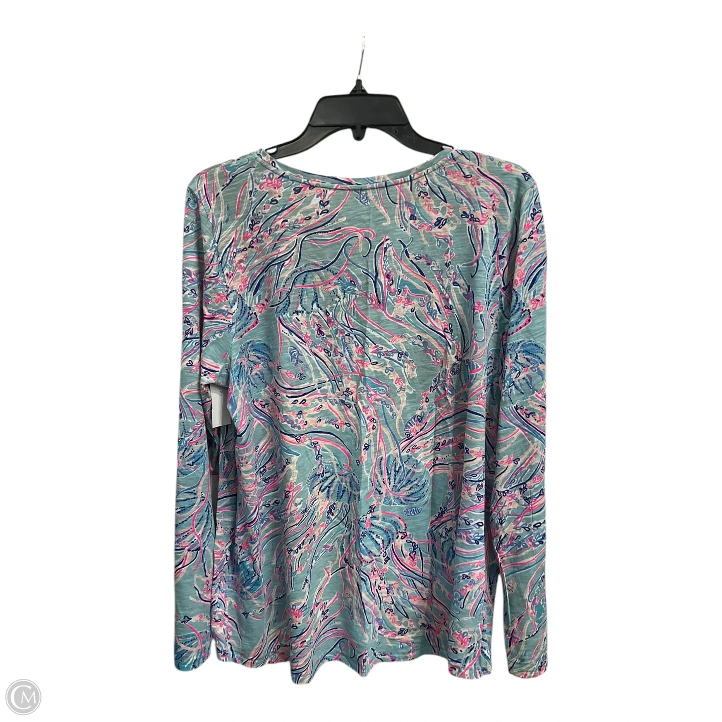 Top Long Sleeve Designer By Lilly Pulitzer In Blue, Size: Xl