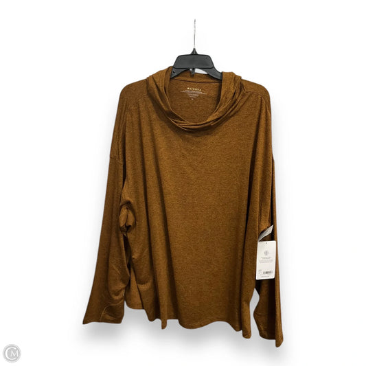 Athletic Top Long Sleeve Hoodie By Athleta In Brown, Size: 3x