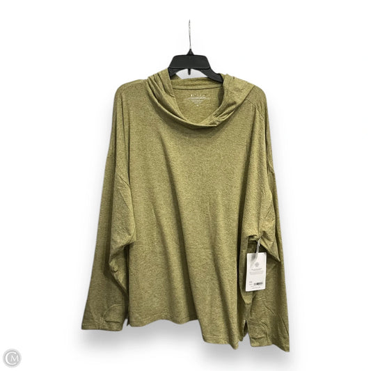 Athletic Top Long Sleeve Hoodie By Athleta In Green, Size: 3x