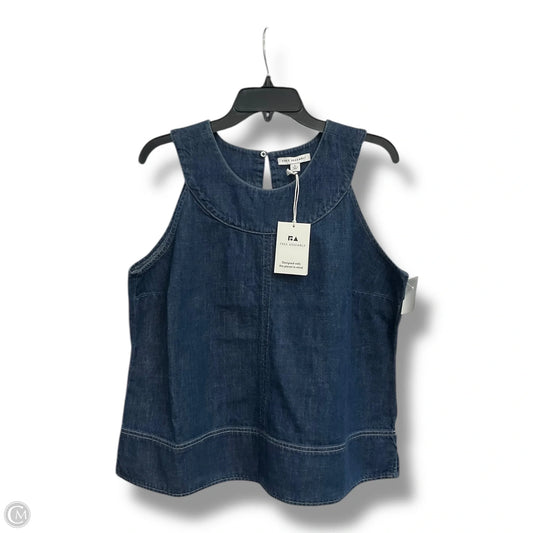 Top Sleeveless By Free Assembly In Blue, Size: L
