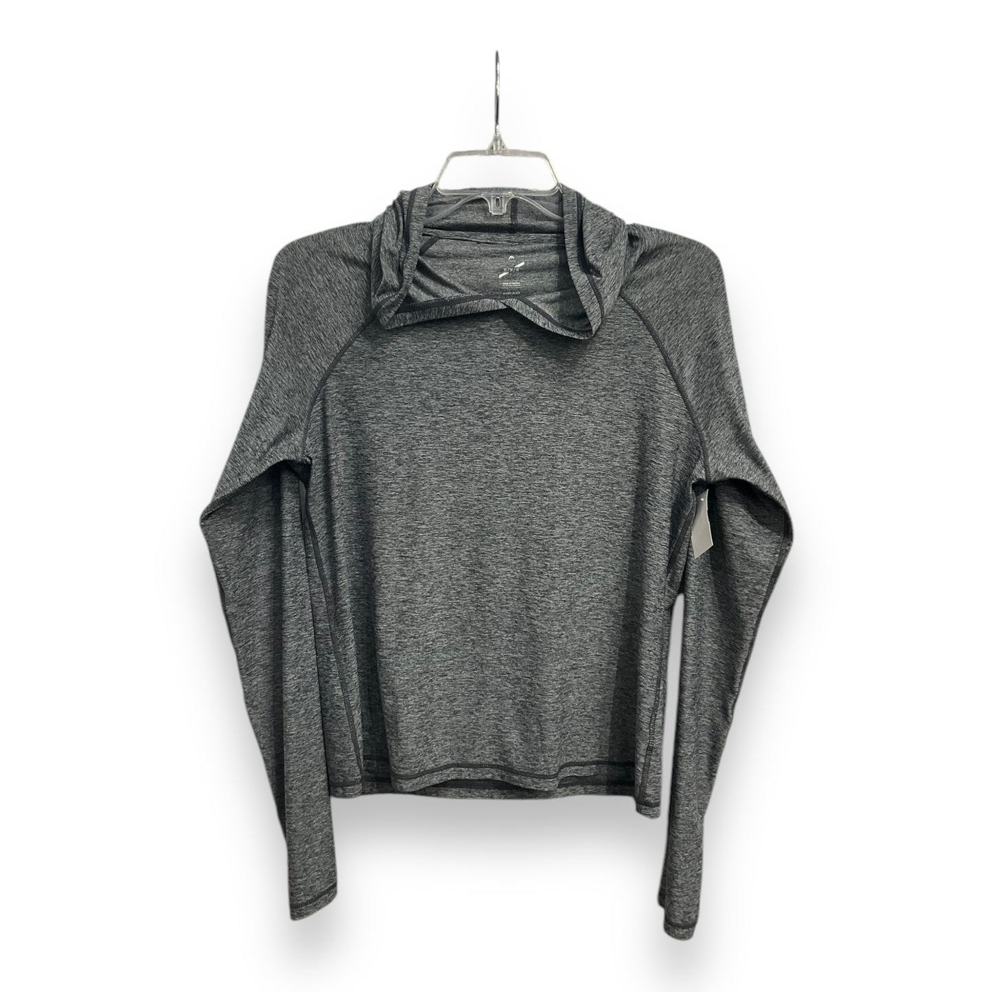 Athletic Sweatshirt Hoodie By Head In Grey, Size: M