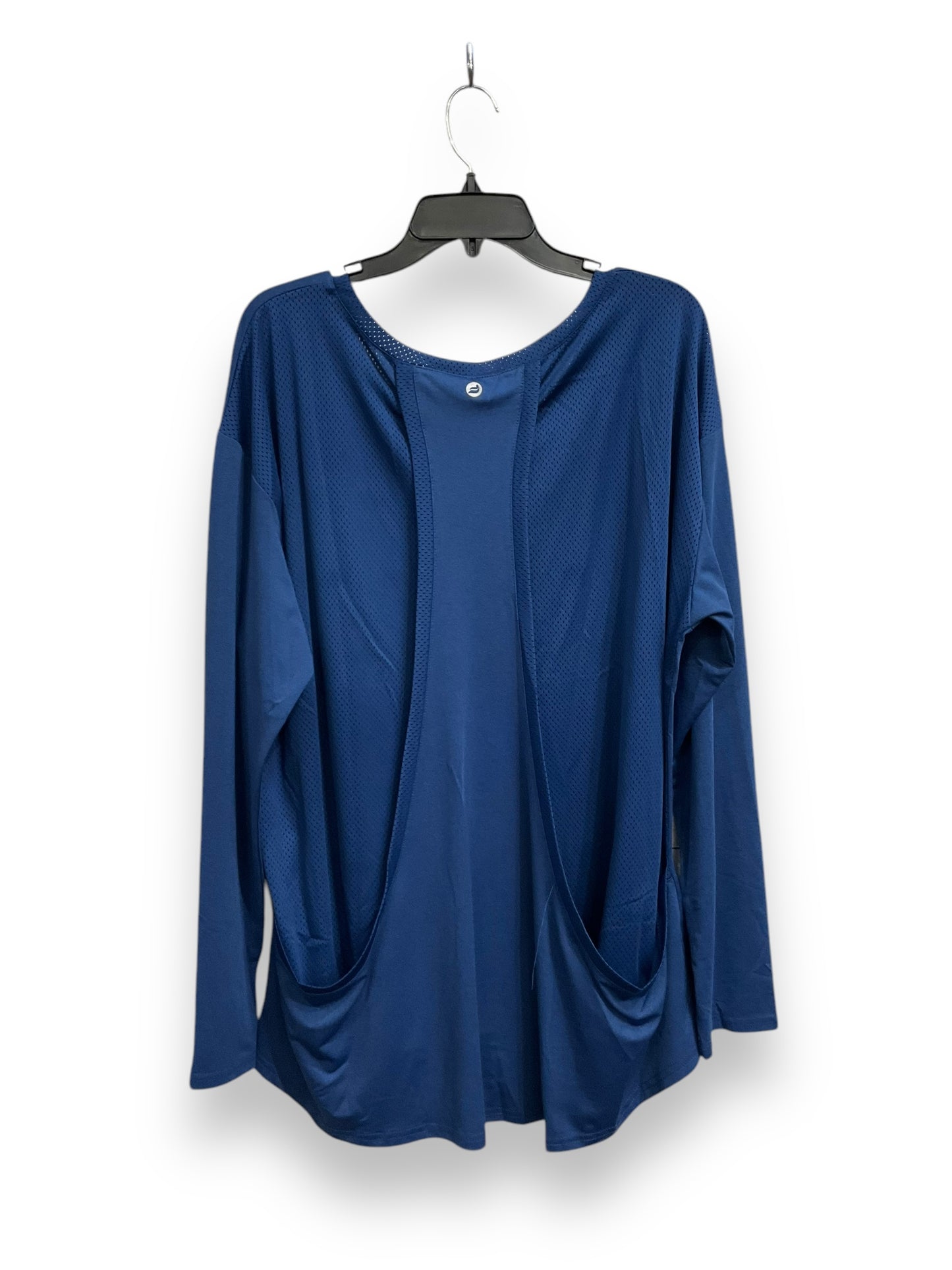 Athletic Top Long Sleeve Collar By Fabletics In Blue, Size: 3x