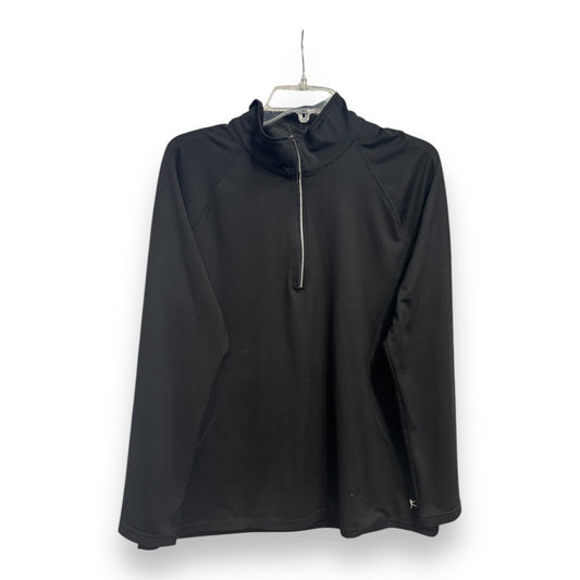 Athletic Top Long Sleeve Collar By Danskin In Black, Size: Xl