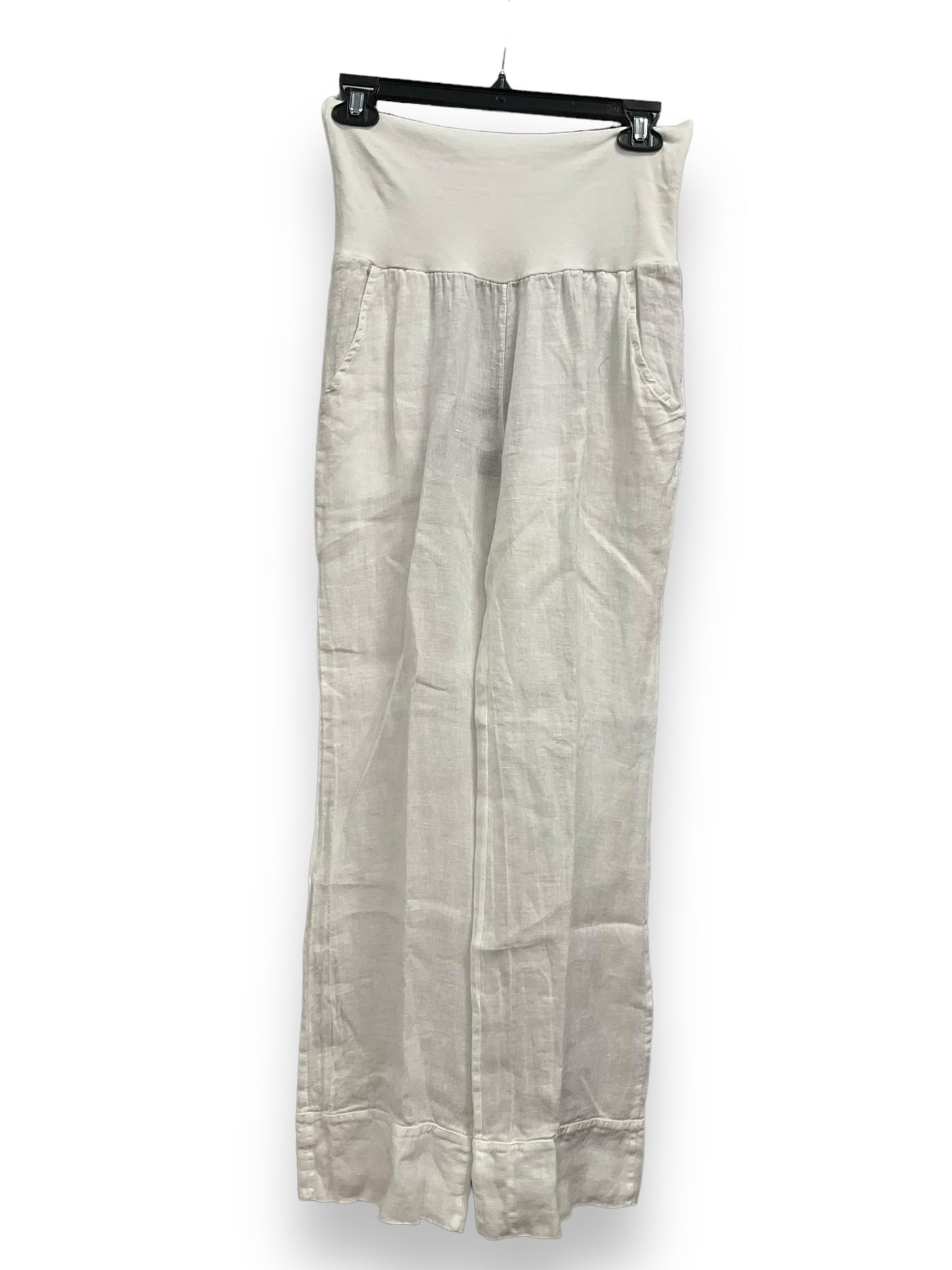 White Pants Linen Cmc, Size Xs