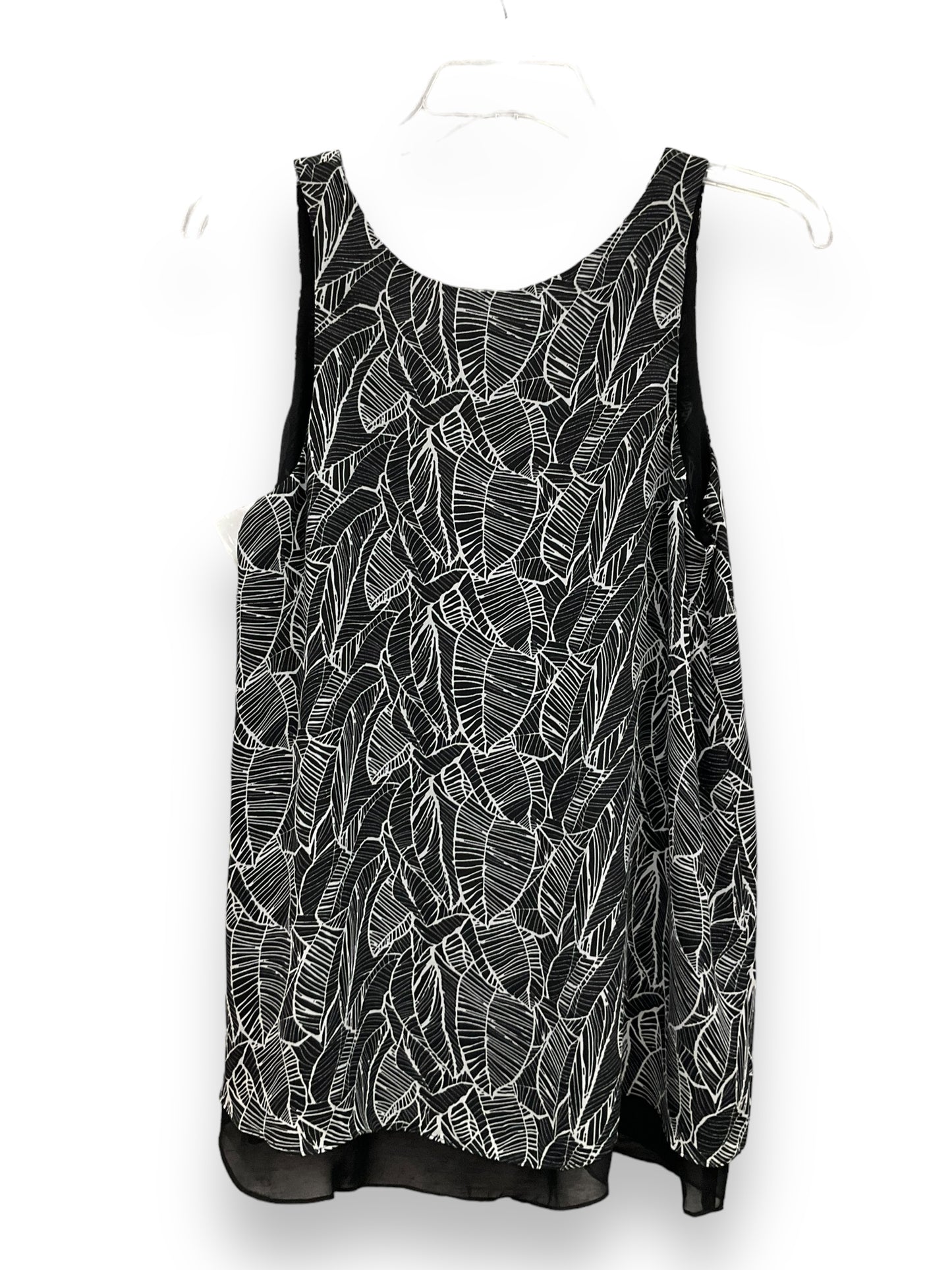 Black & White Blouse Sleeveless Loft, Size S