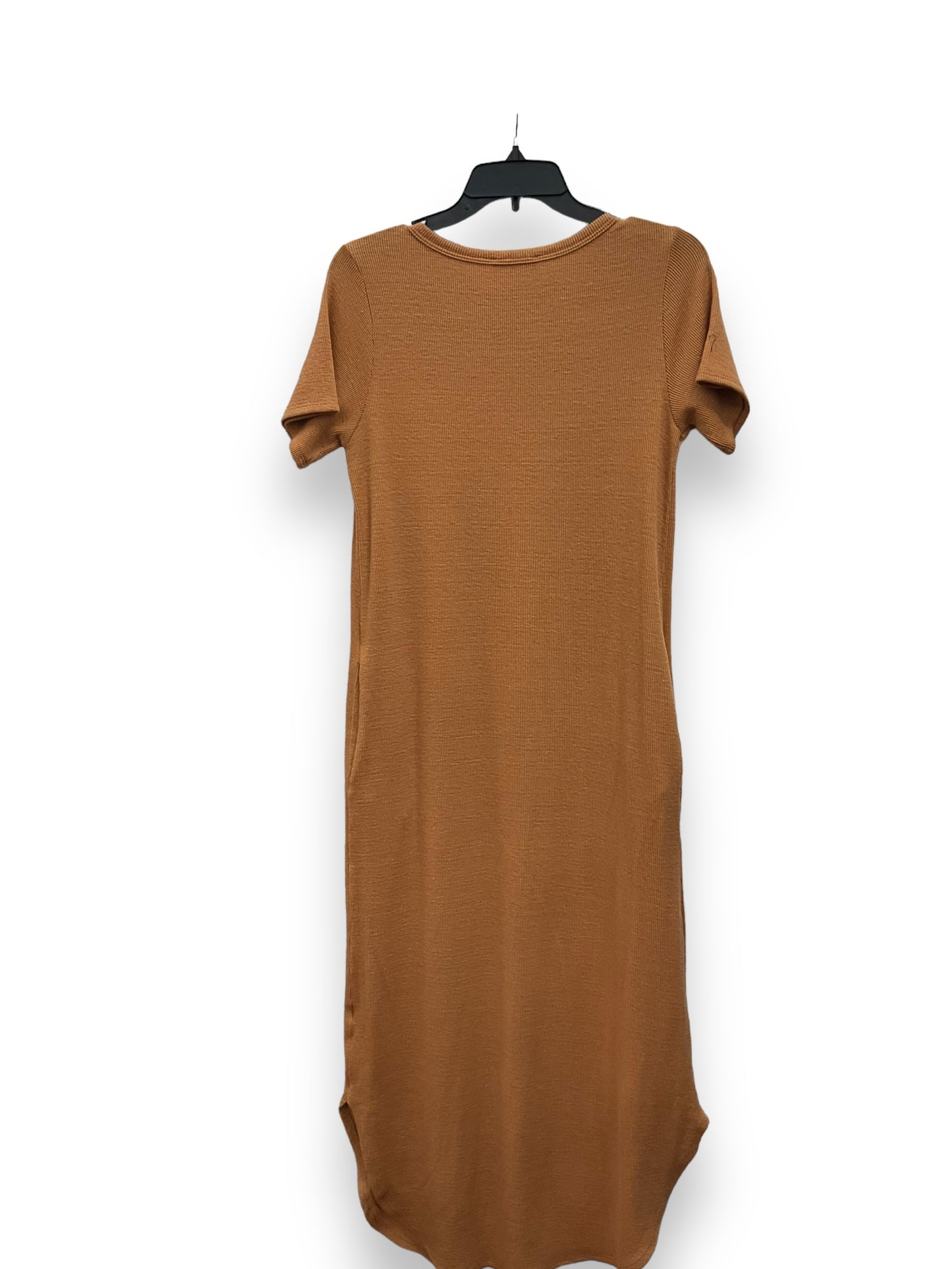 Orange Dress Casual Midi Oddi, Size S