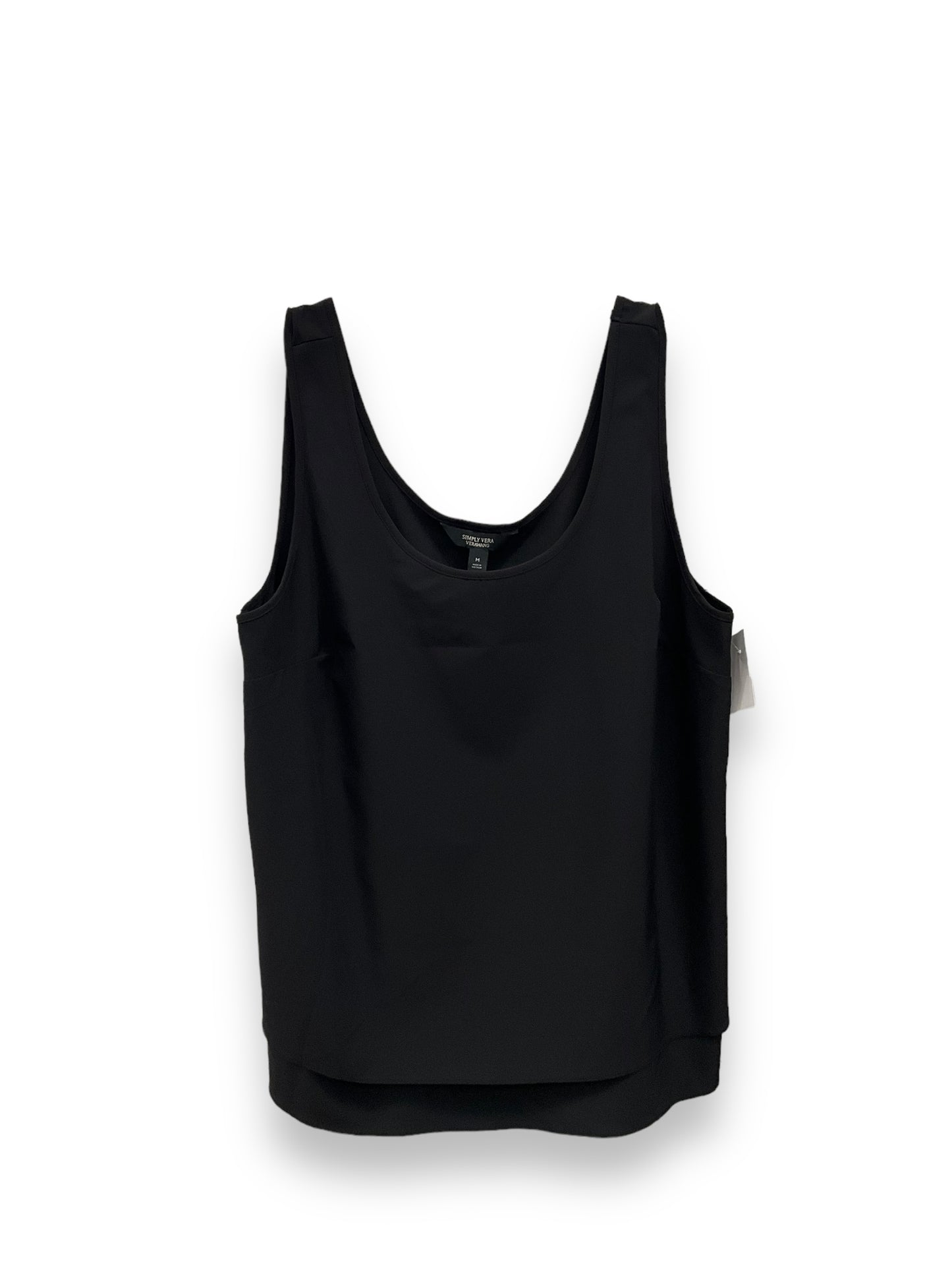 Black Top Sleeveless Simply Vera, Size M