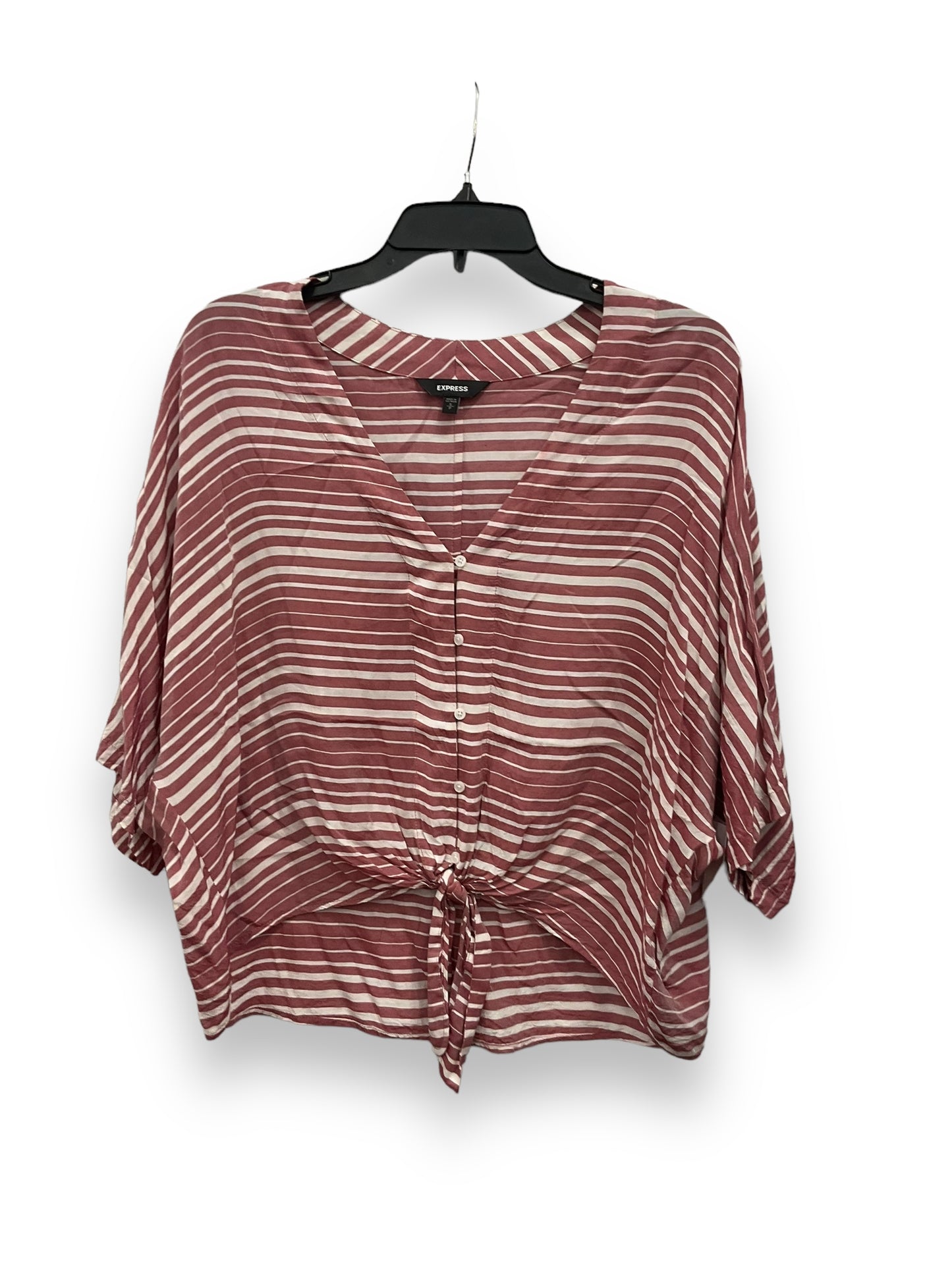 Striped Pattern Top Short Sleeve Express, Size S