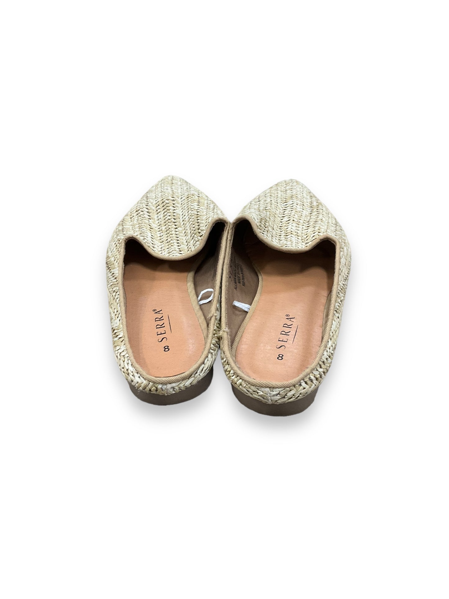 Beige Shoes Flats Serra, Size 8