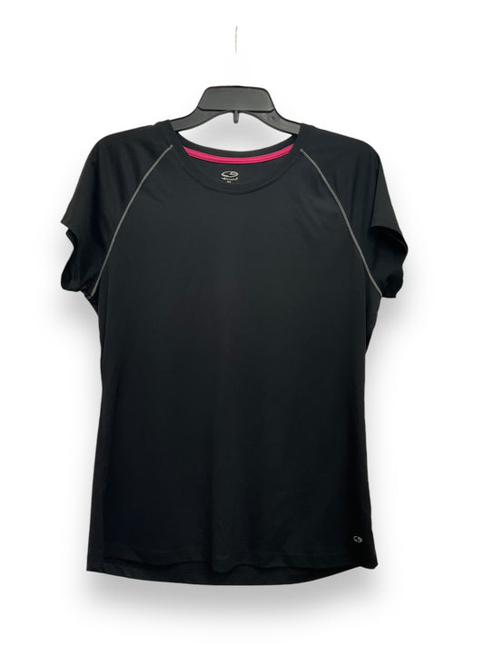 Athletic Top Short Sleeve By Champion In Black, Size: Xl